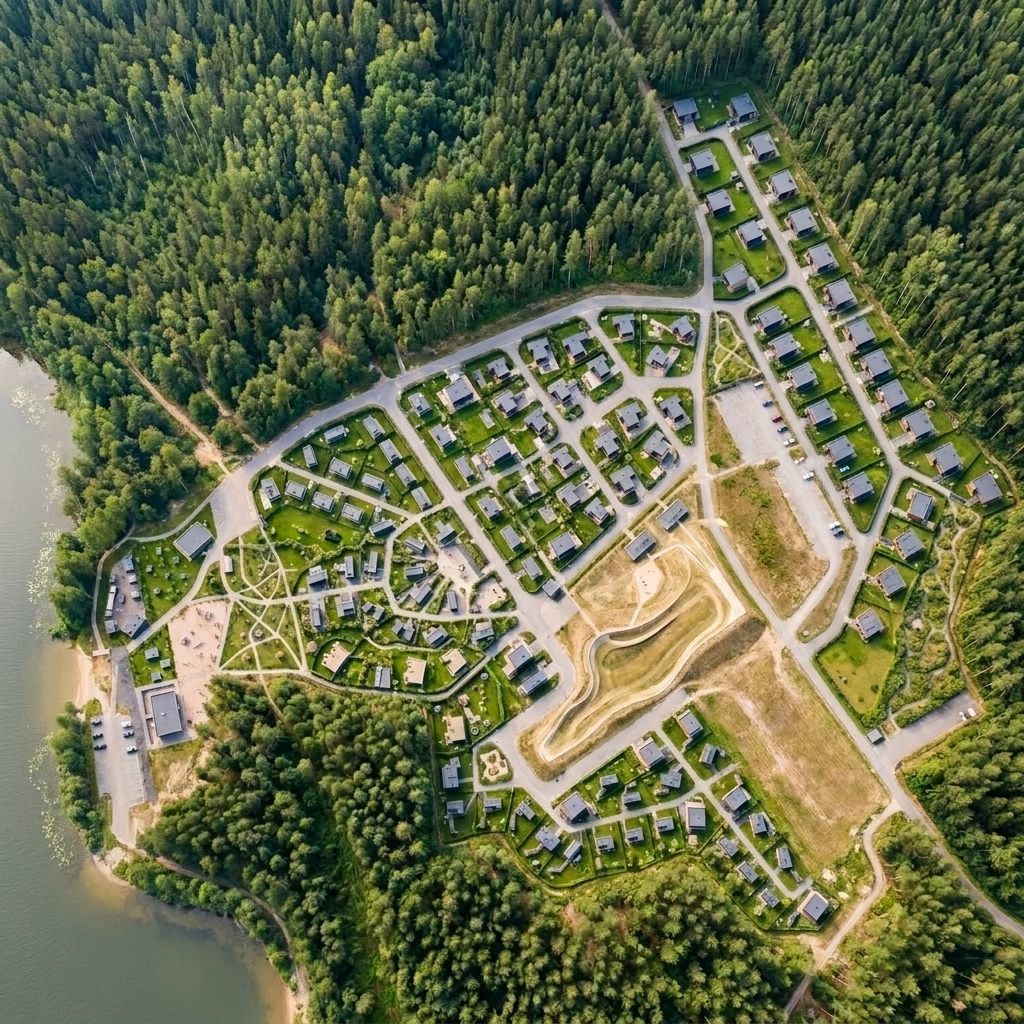 Схема инфраструктуры курорта и жилой зоны