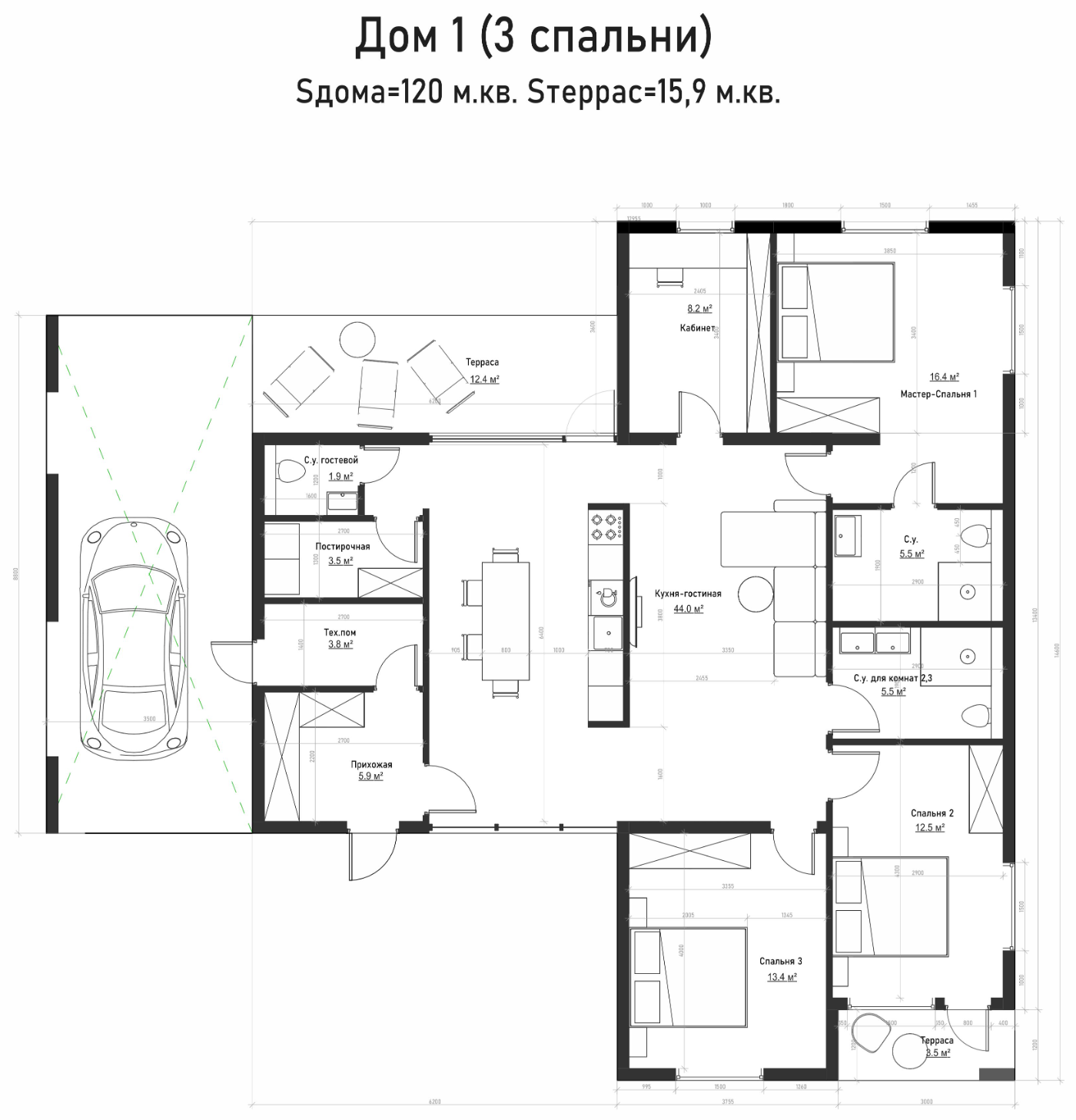 Дом 120 м²